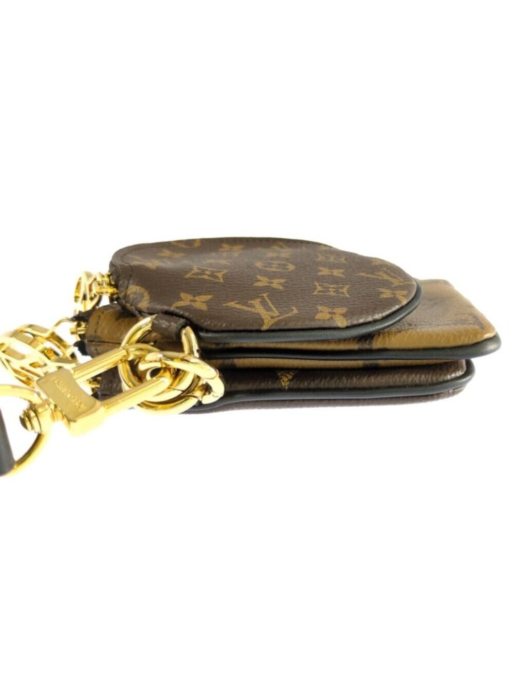 Louis Vuitton Monogram Reverse Pochette Trio Coin Purse Wallet Brown - Picture 3 of 10